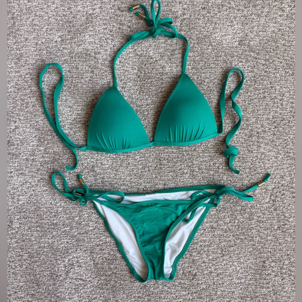 VODA Teal Bikini Top + Bottom Size XS